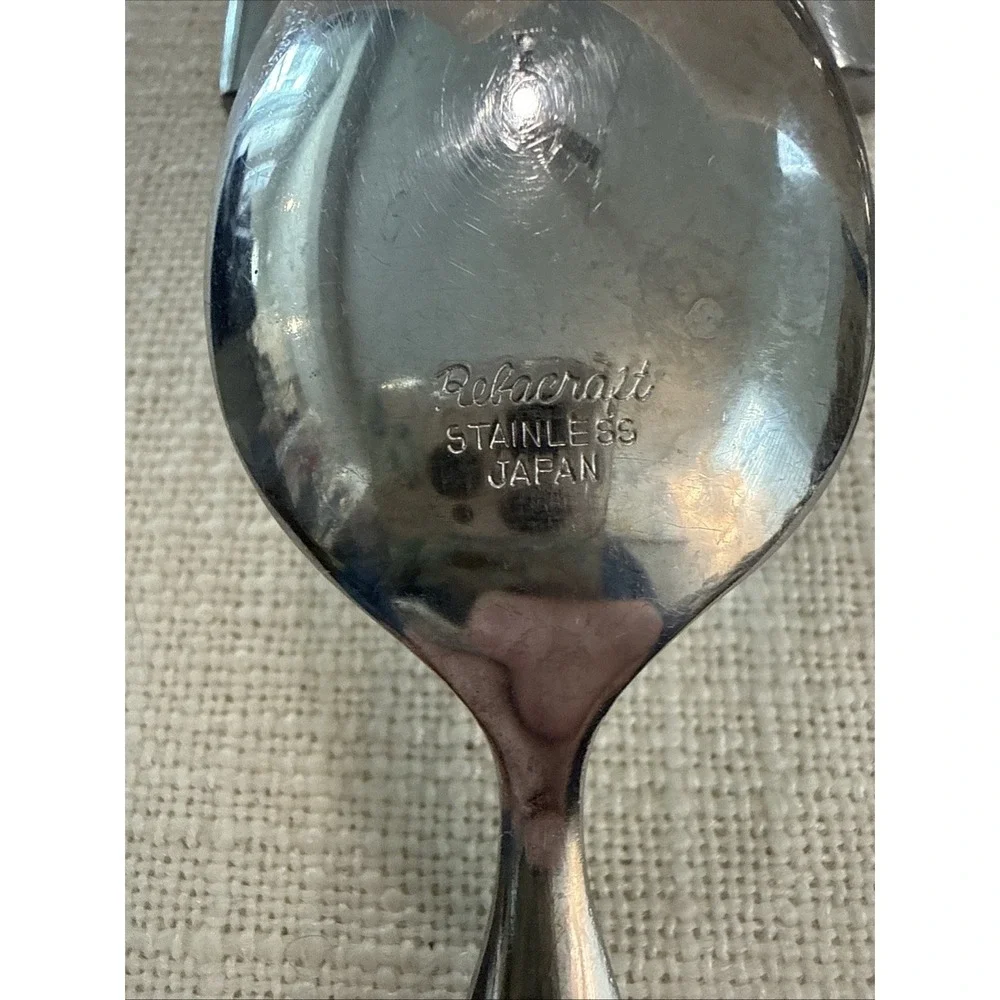 Reed & Barton PERTH Stainless Flatware‎ 7 Oval Soup Spoons Rebacraft Japan